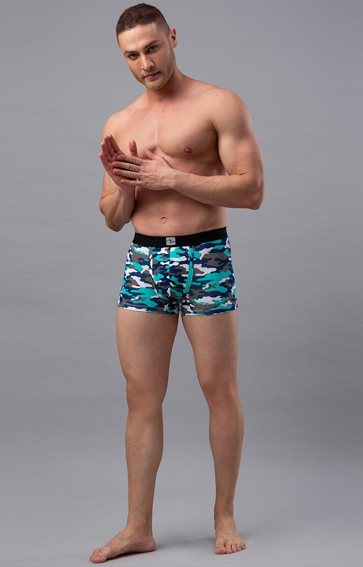 Underjeans By Spykar Men Multicolour Printed Trunks