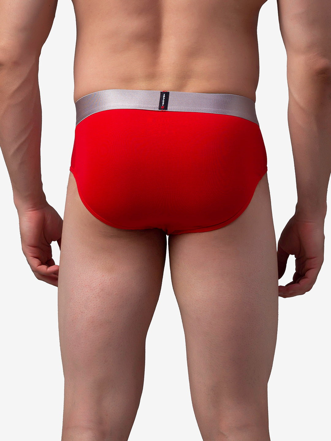 Underjeans By Spykar Men Premium Cotton Blend Red Brief