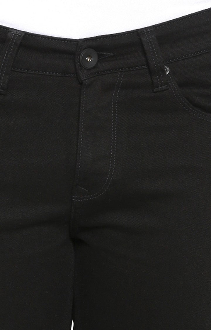 Spykar Men Black Cotton Slim Fit Tapered Length Jeans (Kano)