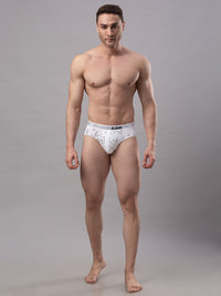Underjeans By Spykar Men Premium Cotton Blend White Brief - (Pack Of 2)