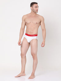 Underjeans By Spykar Men Premium Cotton Blend White Brief