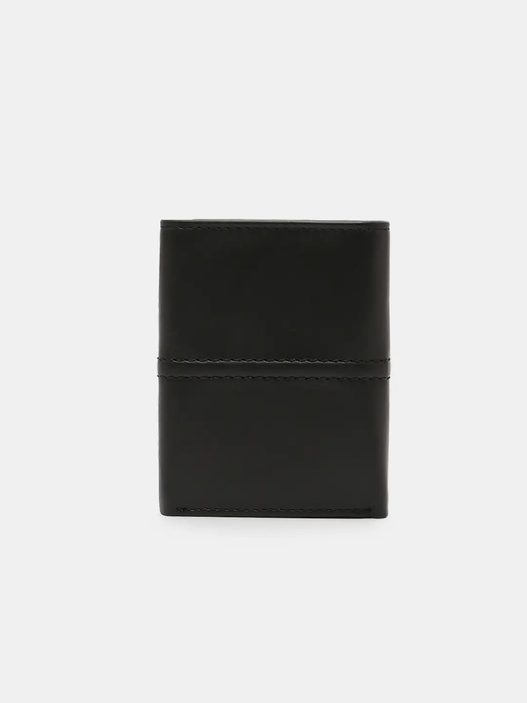 Spykar Black Leather Belt & Wallet Combo