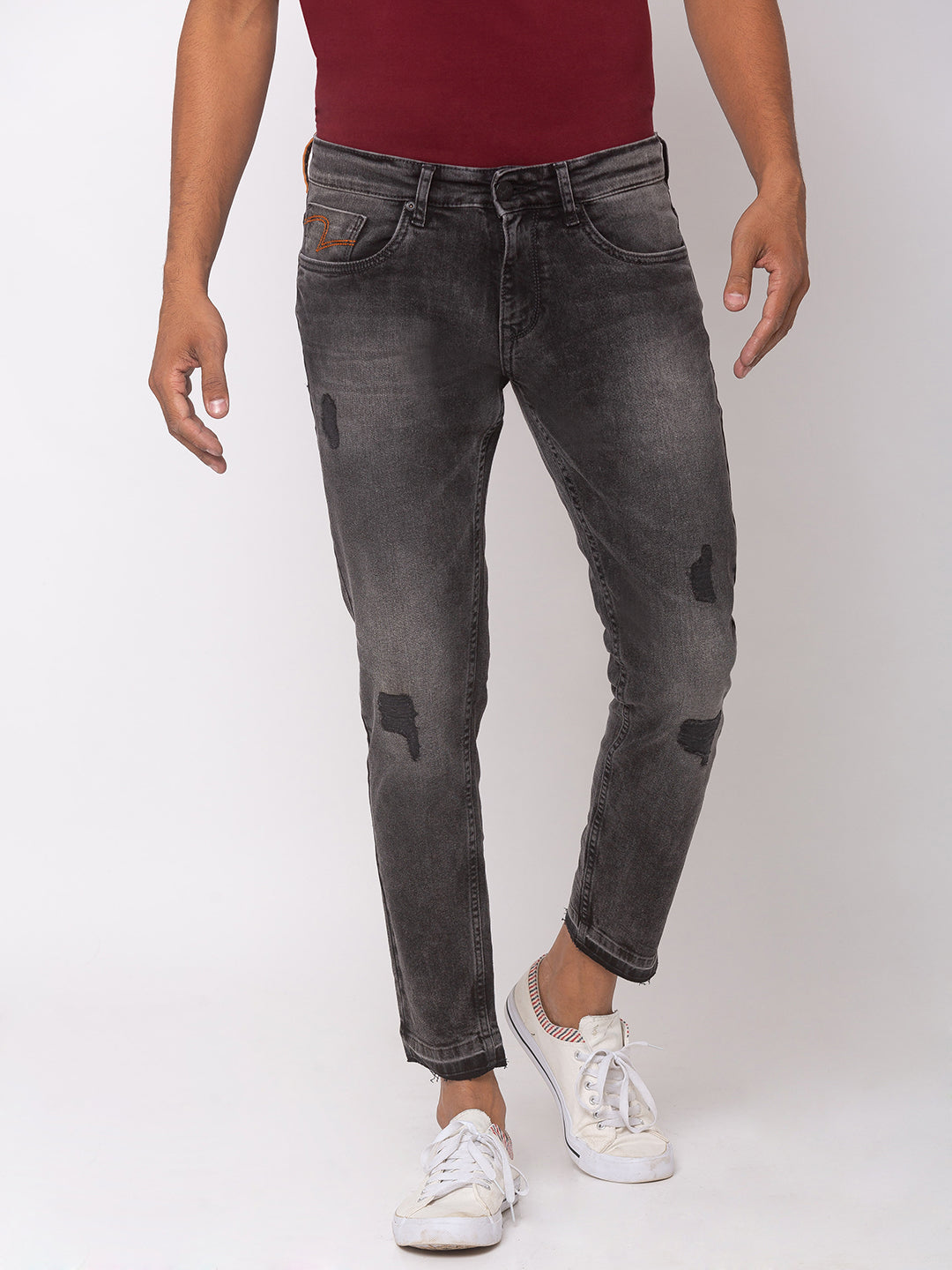 Spykar Black Cotton Men Jeans (Kano)