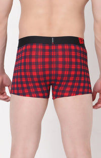 Blue-Check Cotton Trunk For Men Premium- Underjeans By Spykar