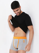 Men Premium Cotton Blend Grey Trunk- Underjeans By Spykar