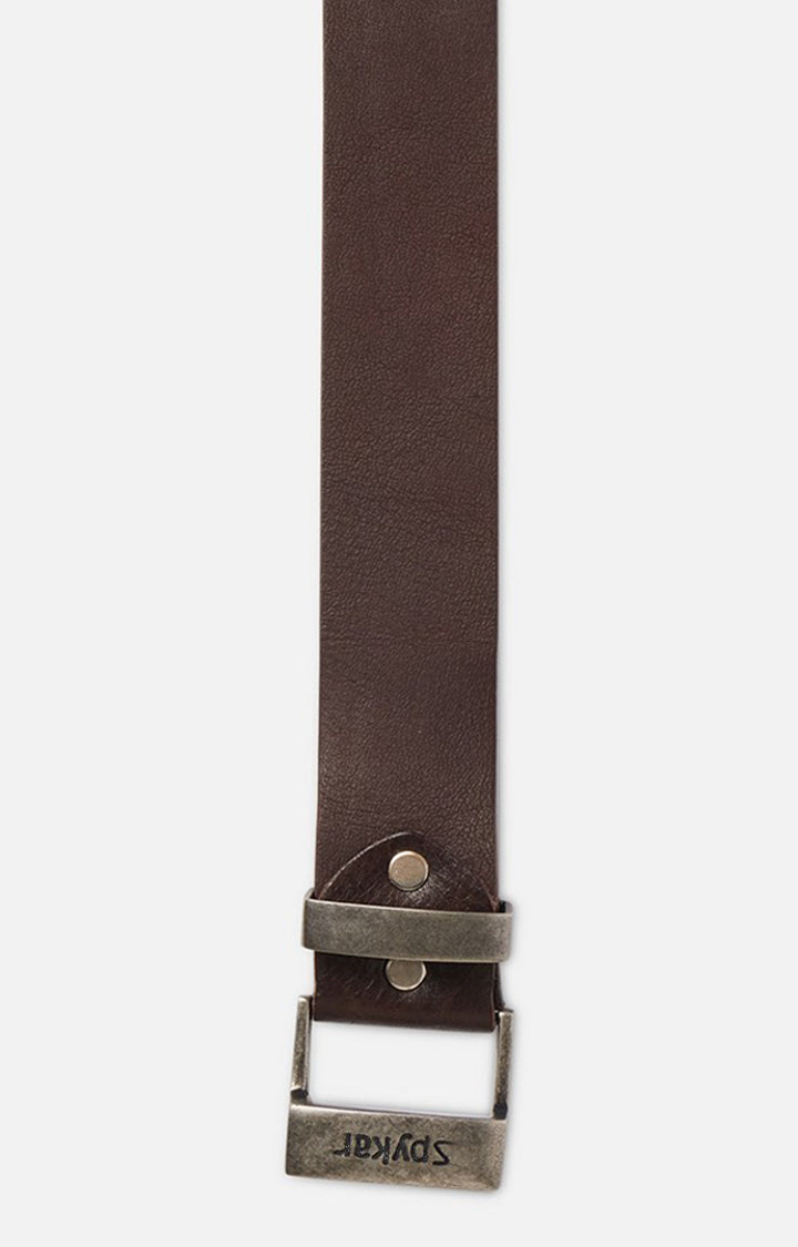 Spykar Men Brown Genuine Leather Belt