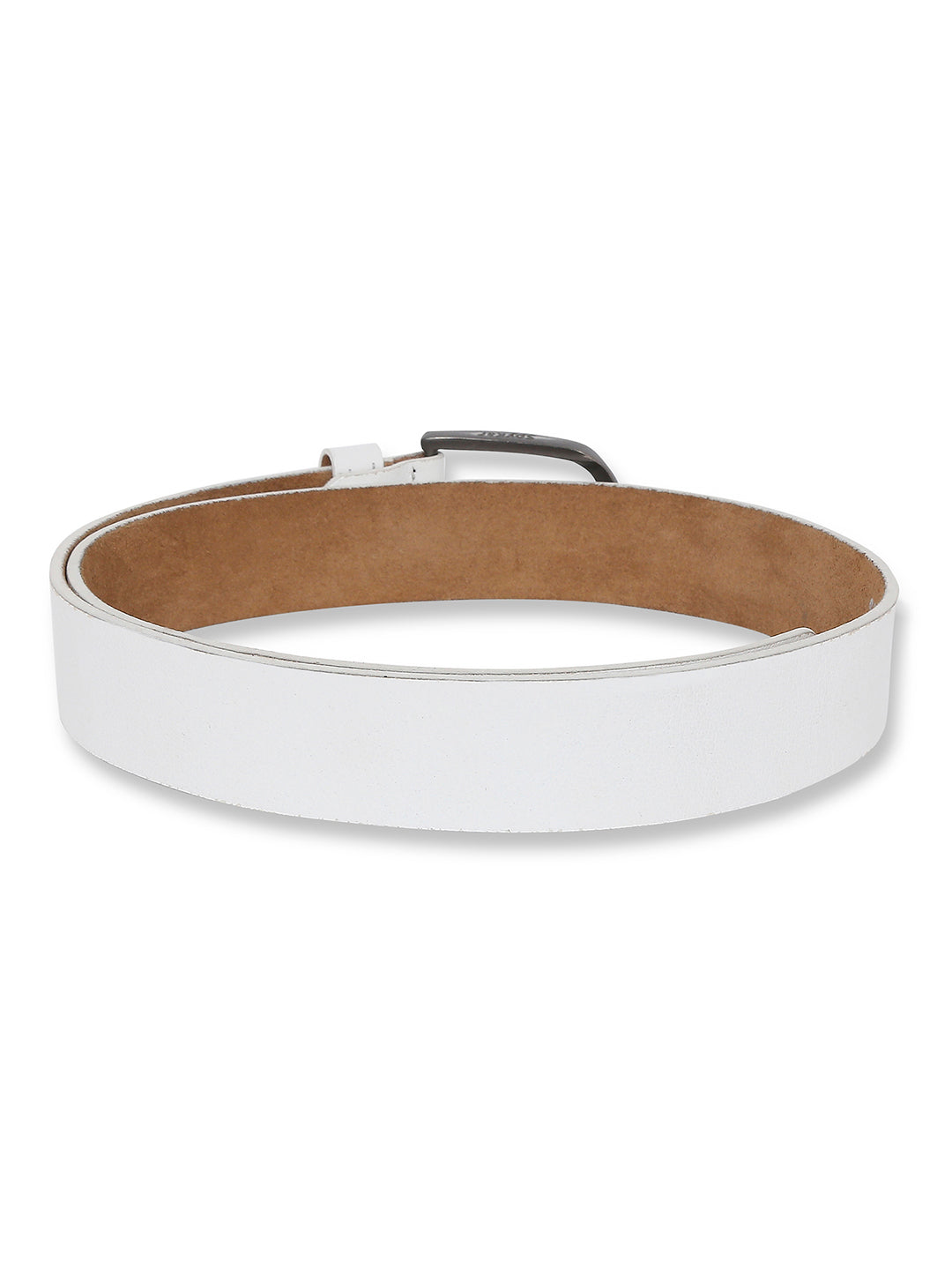 Spykar White Genuine Leather Belt