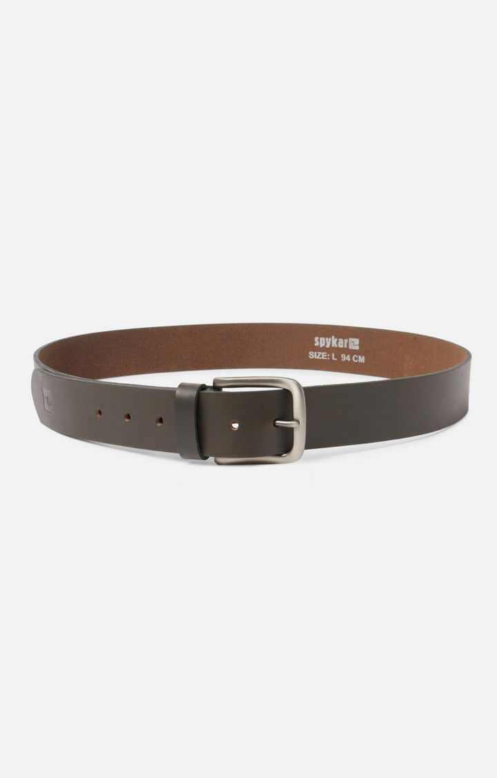 Spykar Olive Genuine Leather Belt