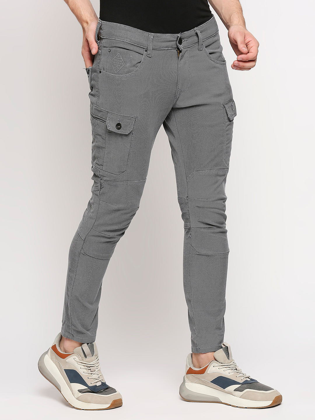 Spykar Men Grey Solid Slim Mid-Rise Jeans (Kano)