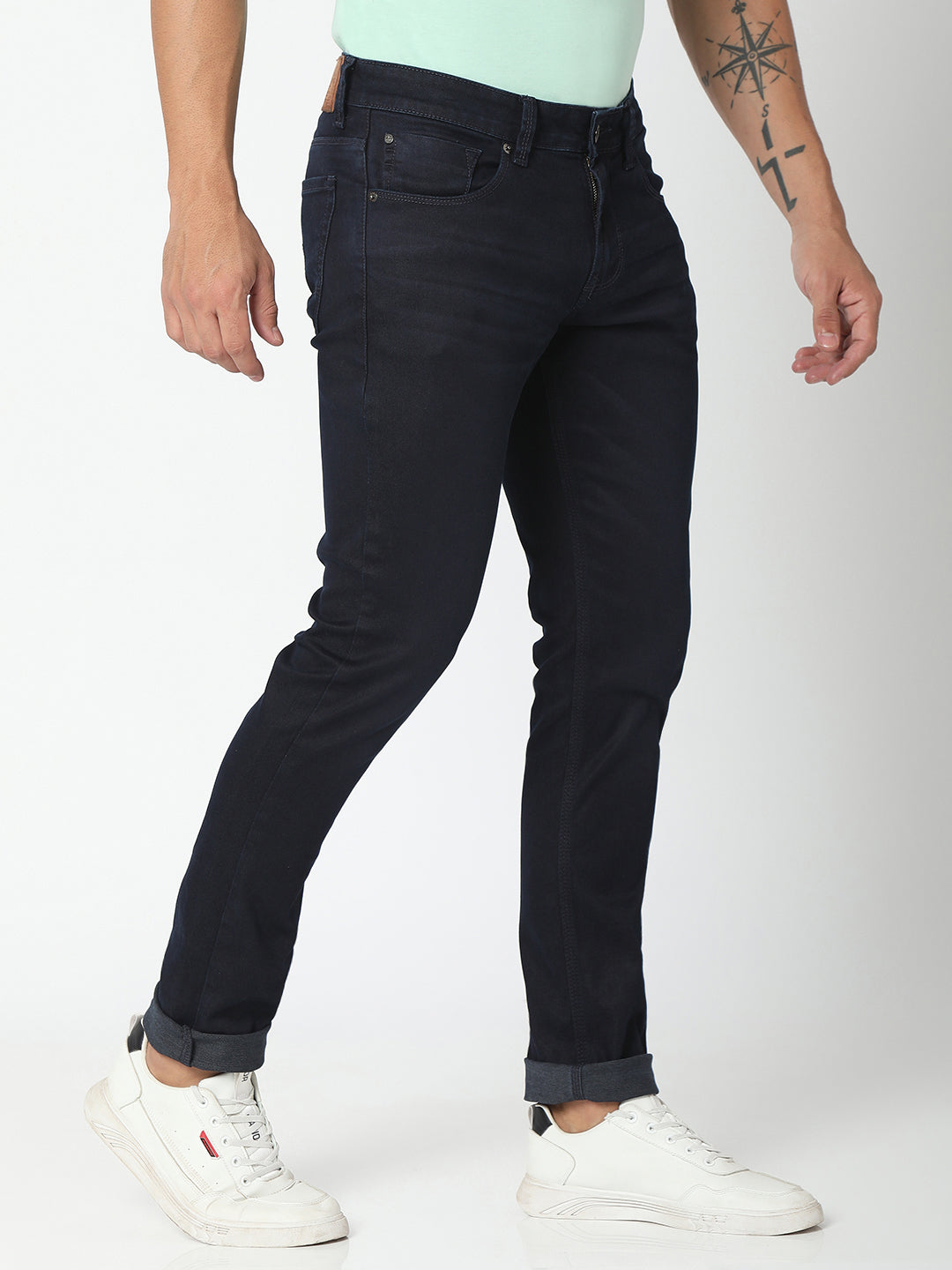 Spykar Men Blue Slim Fit Narrow Length Jeans (Skinny)