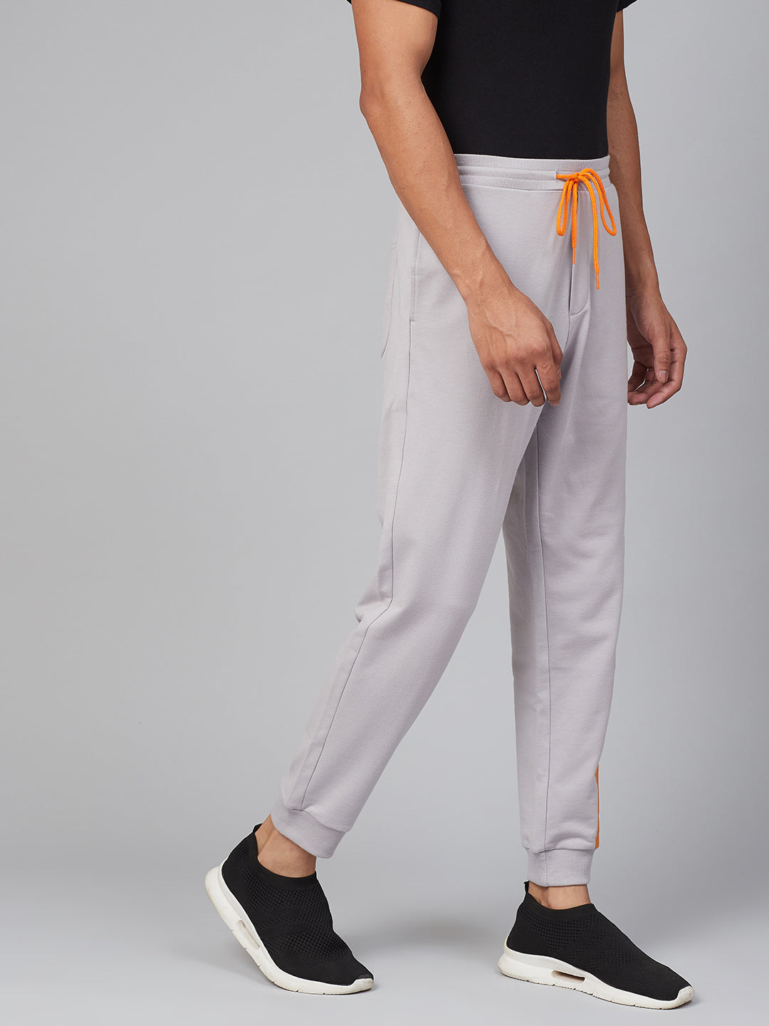 Underjeans By Spykar Grey Cotton Blend Solid Trackpants-Trackpants-UnderJeans By Spykar
