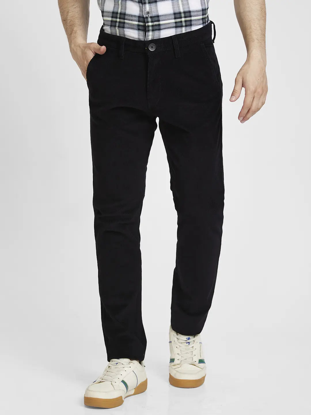 Formal Trouser Buy Men Black Cotton Rayon Formal Trouser Online   Clithscom