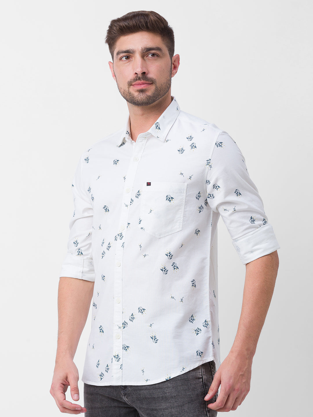 100% Cotton Mens Printed Casual Shirts, Full sleeves