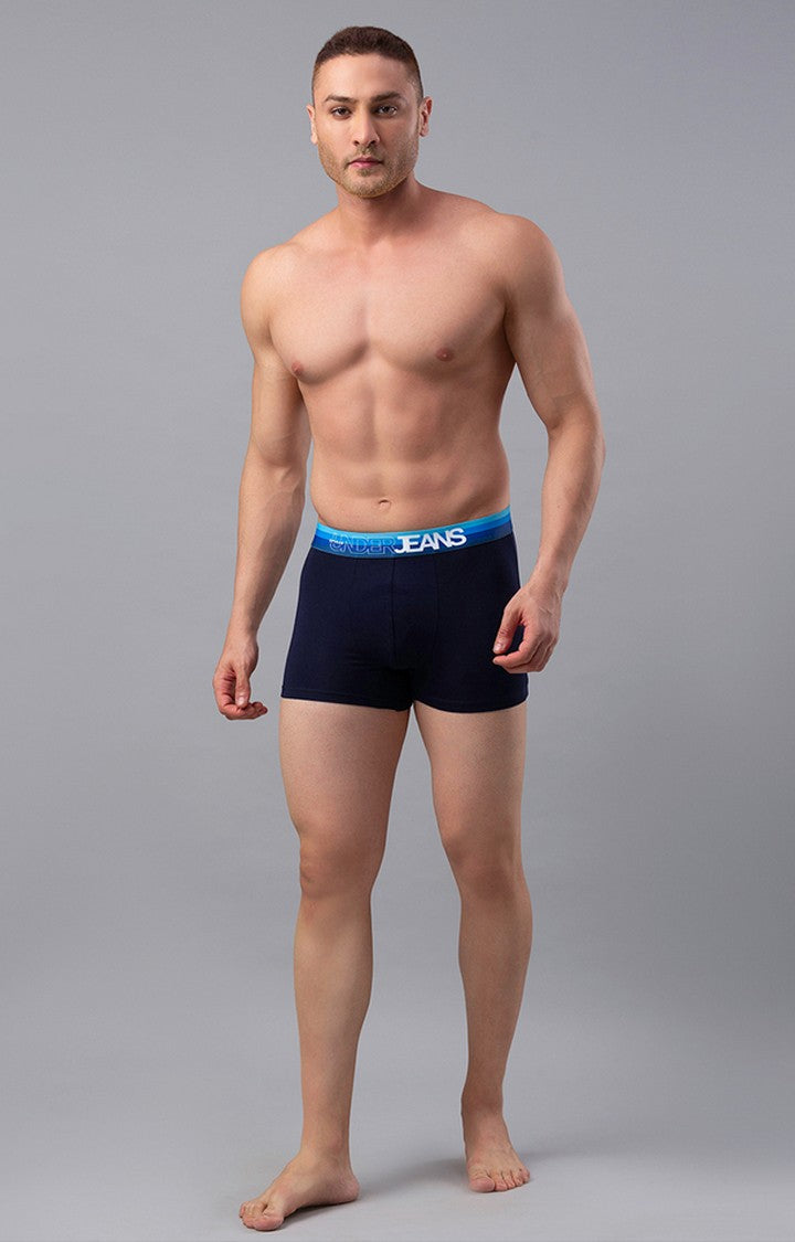 Underjeans By Spykar Men Navy Blue Trunks