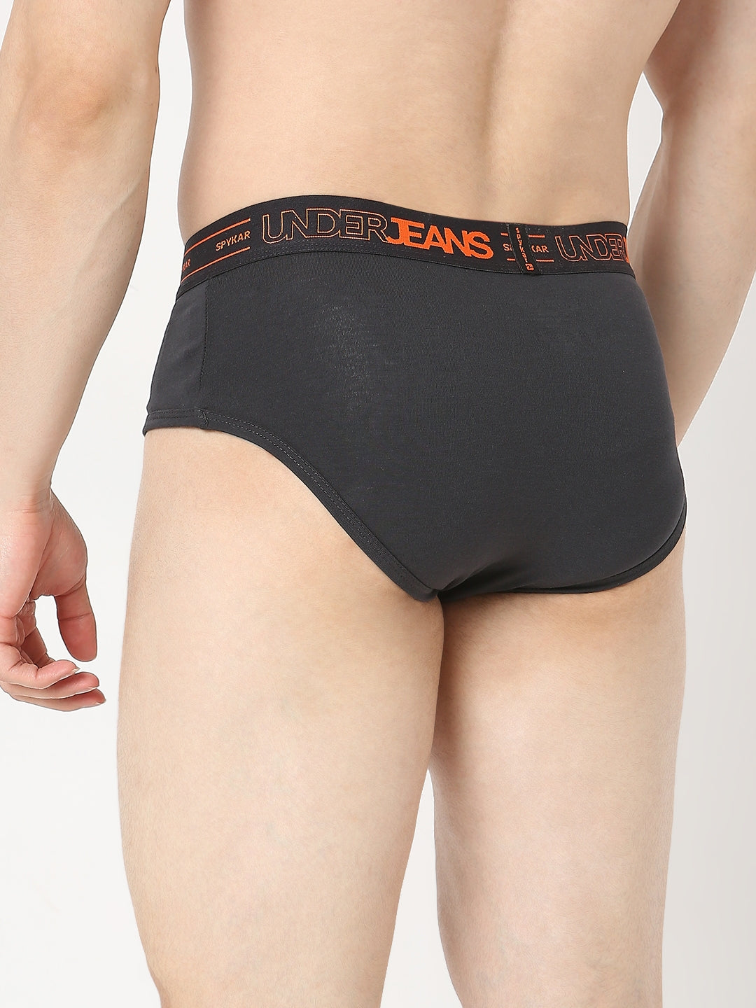 Underjeans by Spykar Men Premium Dark Grey Brief