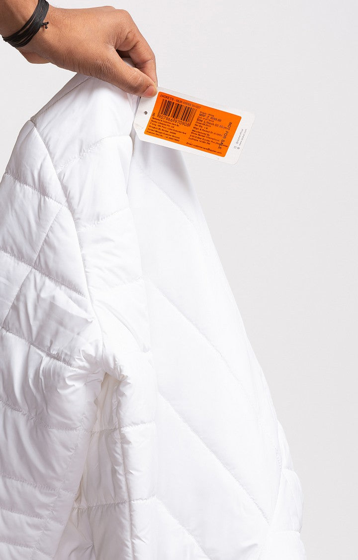 Spykar White Polyester Full Sleeve Casual Jacket For Men