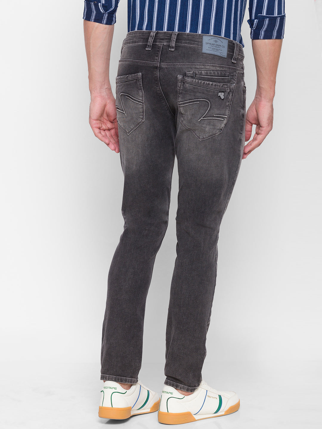 Spykar Grey Cotton Men Jeans (Skinny)