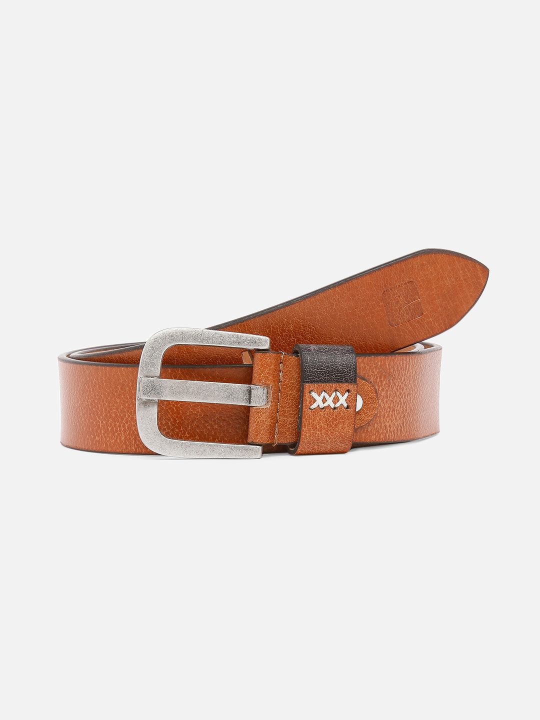 Spykar Men Tan Leather Belt