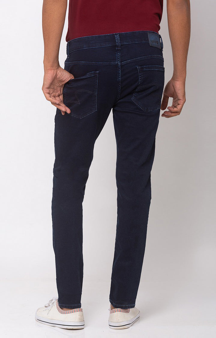 Spykar Raw Blue Cotton Stretch Super Skinny Fit Tapered Length Jeans (Super Skinny)