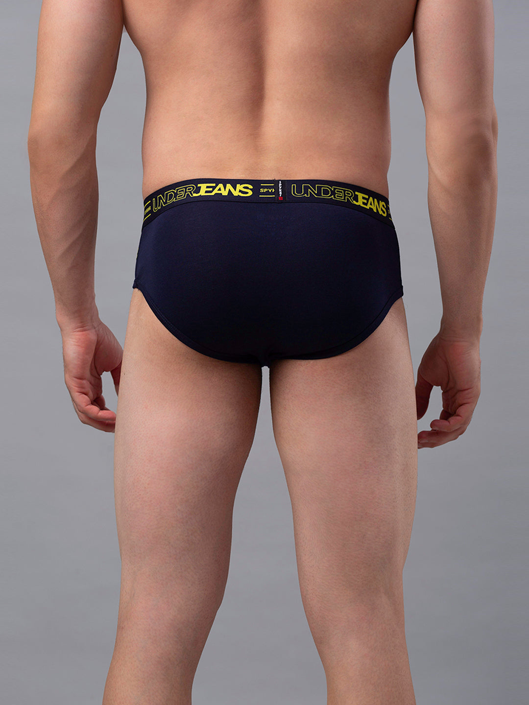 Underjeans By Spykar Men Premium Cotton Blend Navy Brief