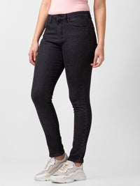 Spykar Women Black Lycra Skinny Fit Regular Length Jeans (Adora)