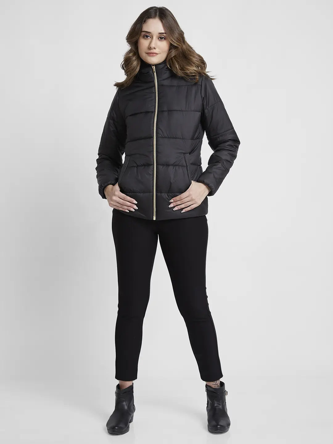 Plain black jacket sales womens