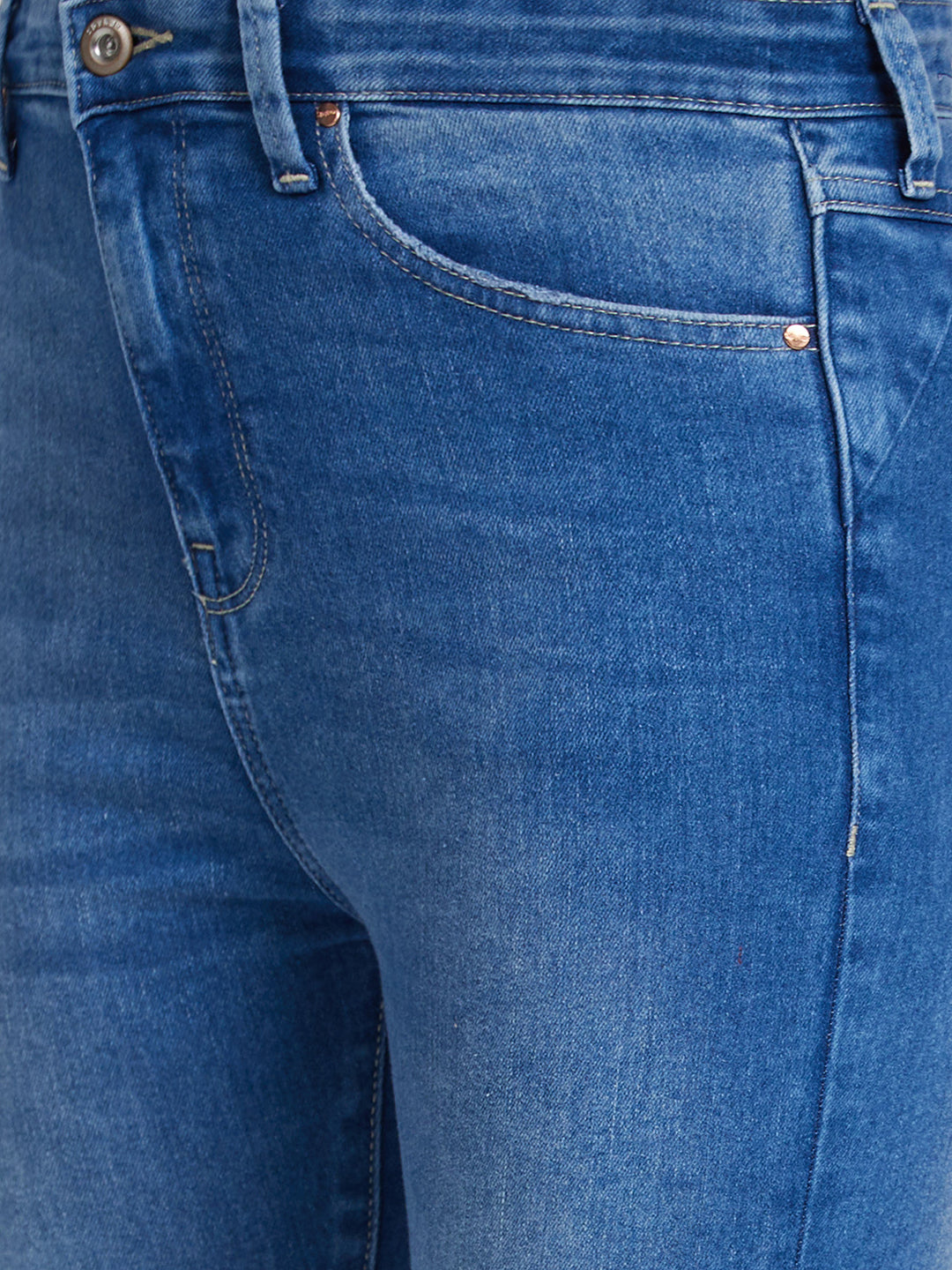 Spykar Women Light Blue Lycra Super Skinny Fit Ankle Length Jeans (Alexa)