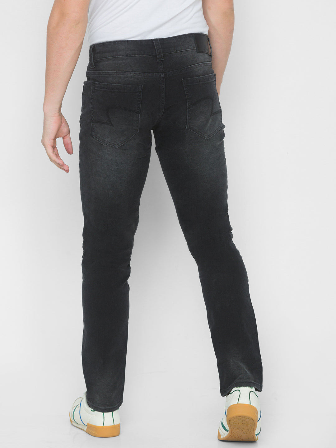 Spykar Men Grey Cotton Regular Fit Narrow Length Jeans (Rover)