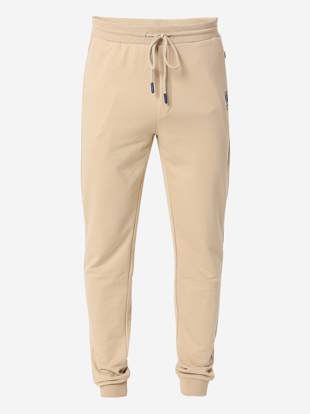 Underjeans by Spykar Men Premium Knitted Beige Trackpant