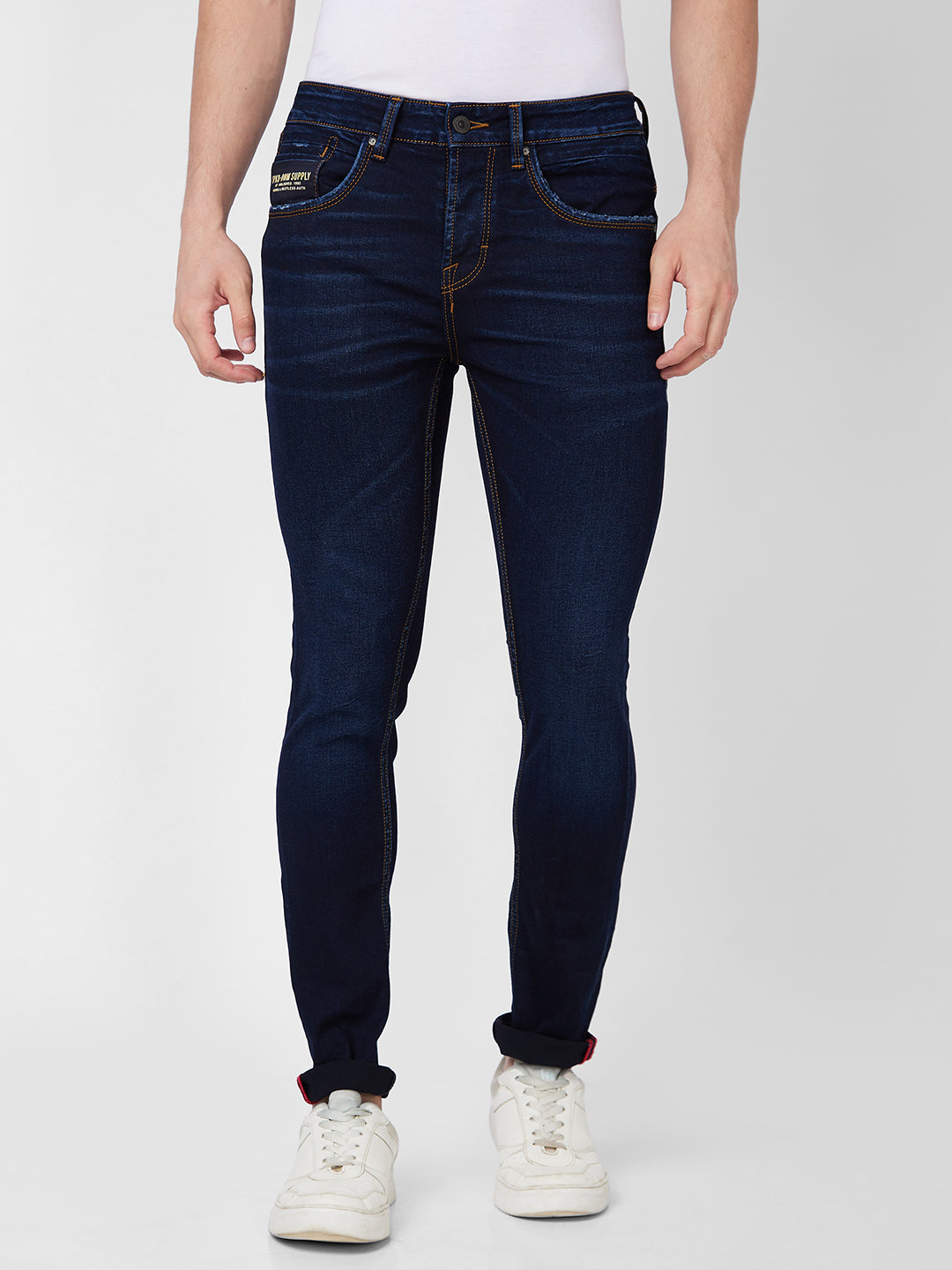 Spykar Low Rise Slim Fit Blue Jeans For Men