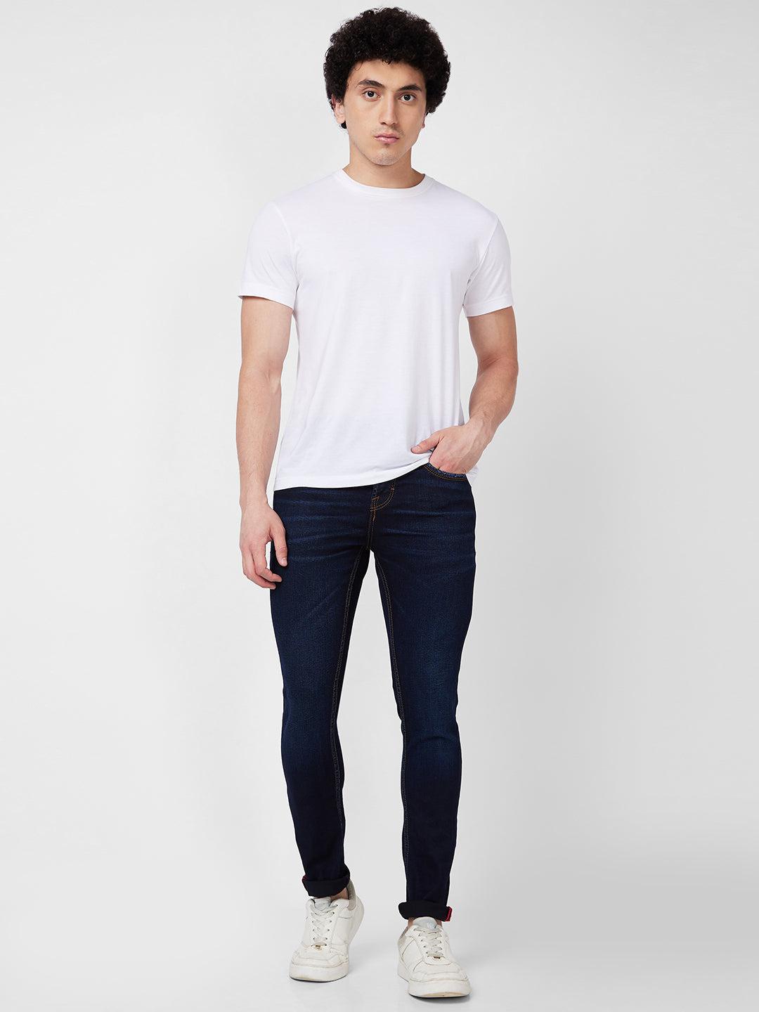 Spykar Low Rise Slim Fit Blue Jeans For Men