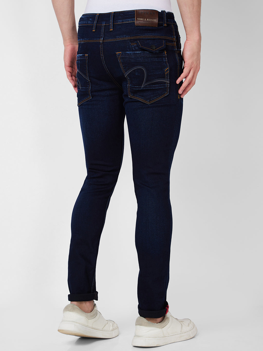 Spykar Low Rise Slim Fit Blue Jeans For Men