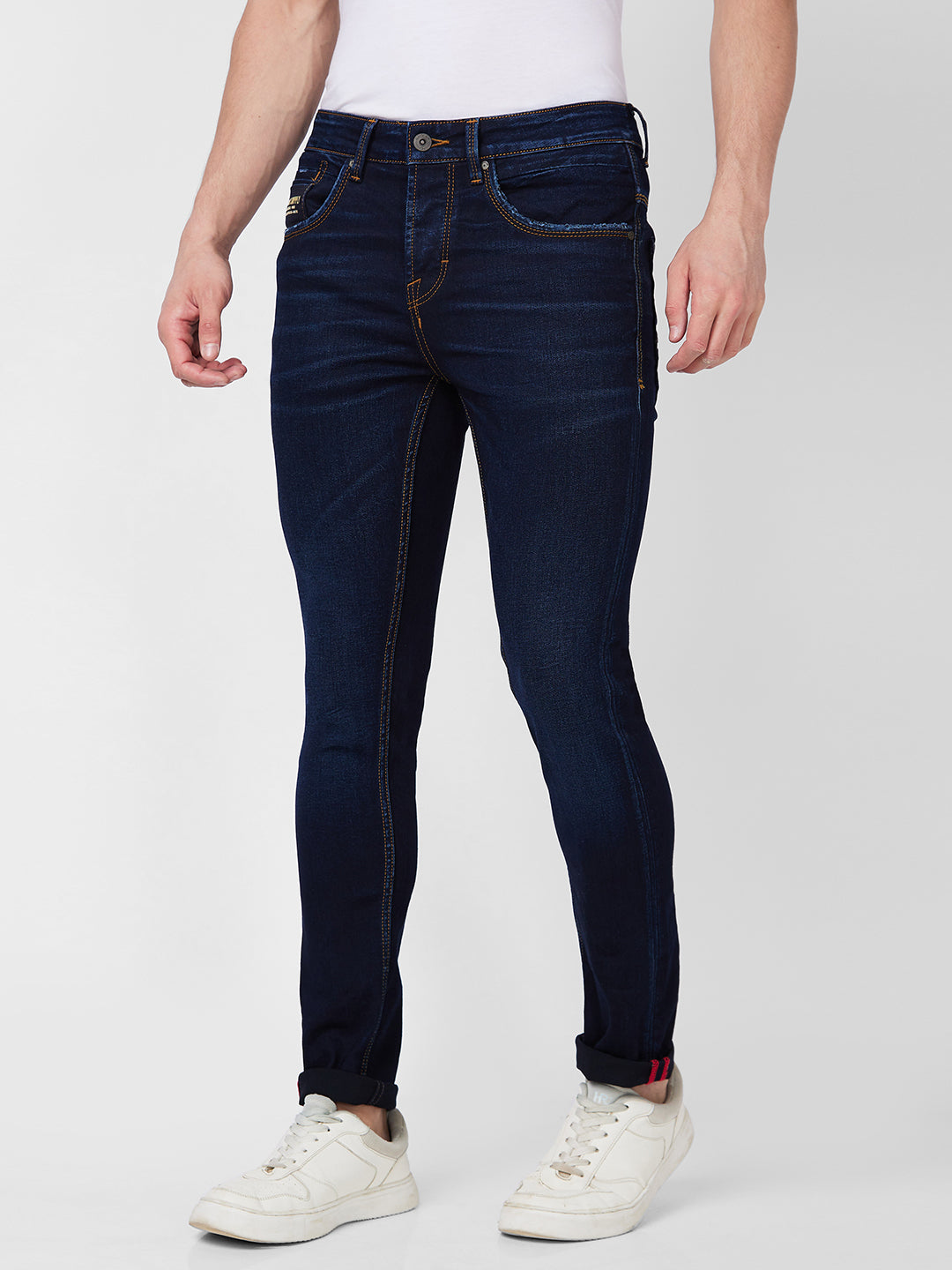 Spykar Low Rise Slim Fit Blue Jeans For Men