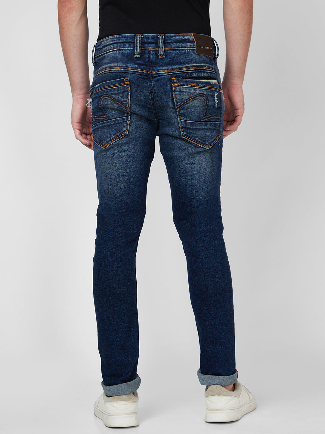 Spykar Low Rise Slim Fit Blue Jeans For Men