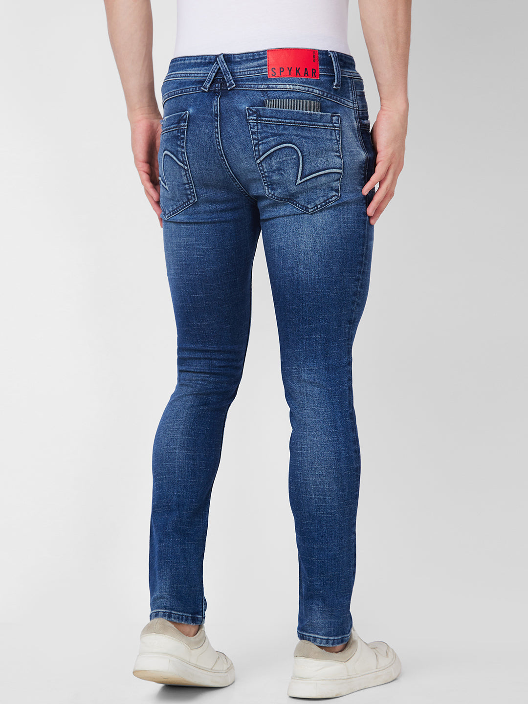 Spykar Low Rise Slim Fit Blue Jeans For Men