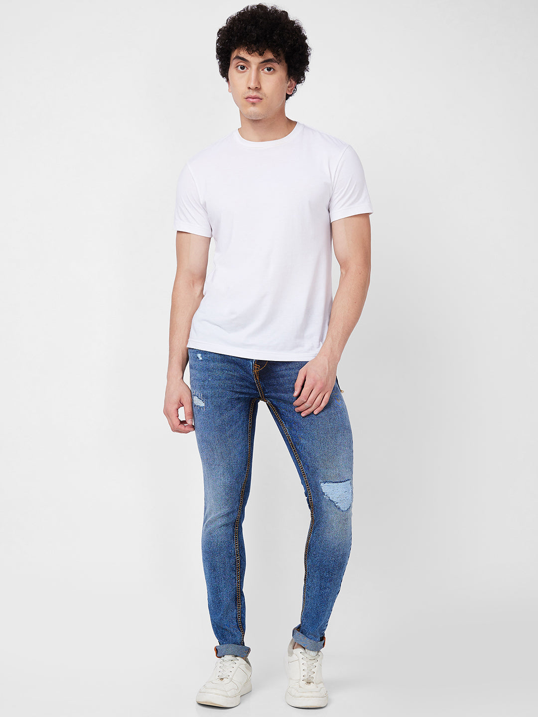 Spykar Low Rise Slim Fit Blue Jeans For Men