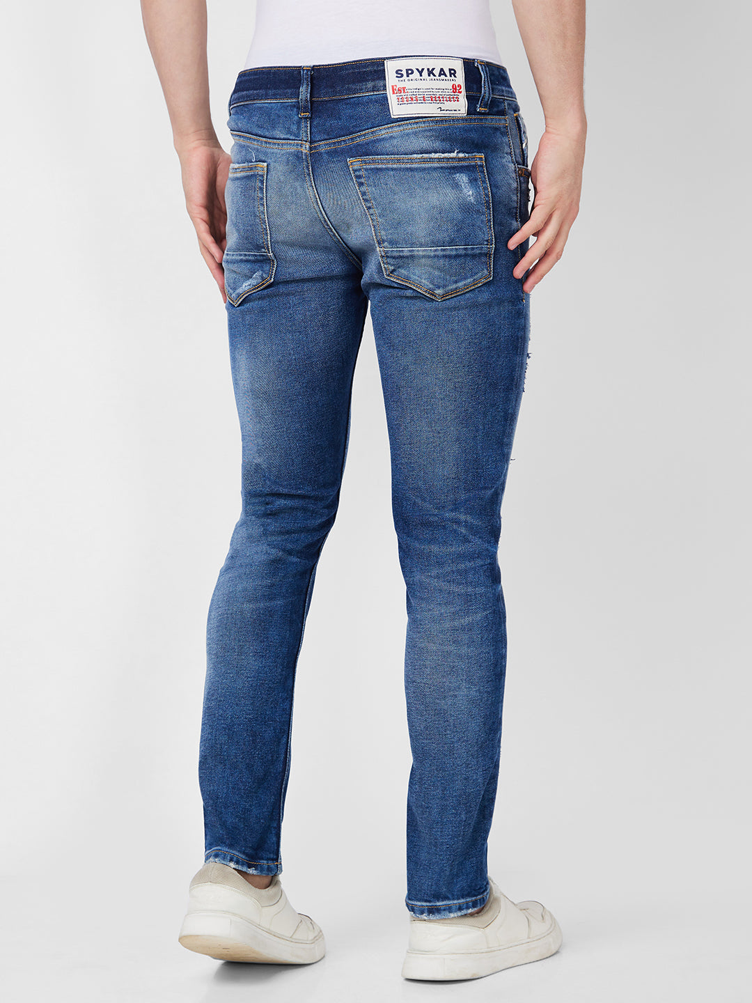 Spykar Low Rise Slim Fit Blue Jeans For Men