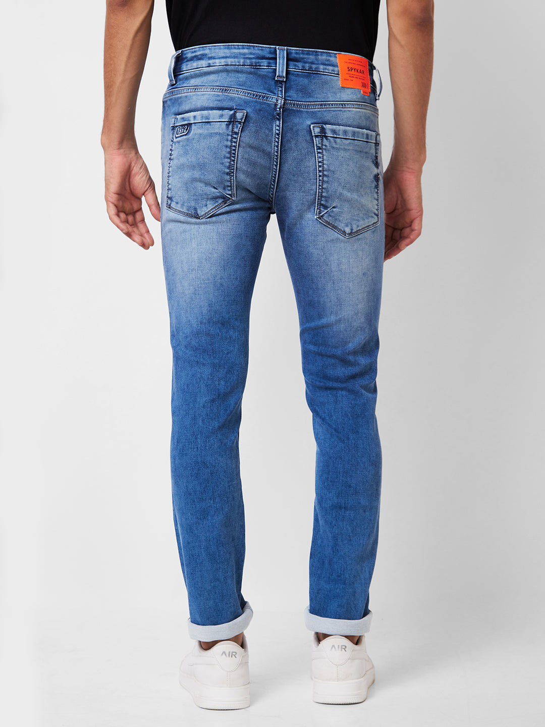 Spykar Low Rise Skinny Fit Blue Jeans For Men