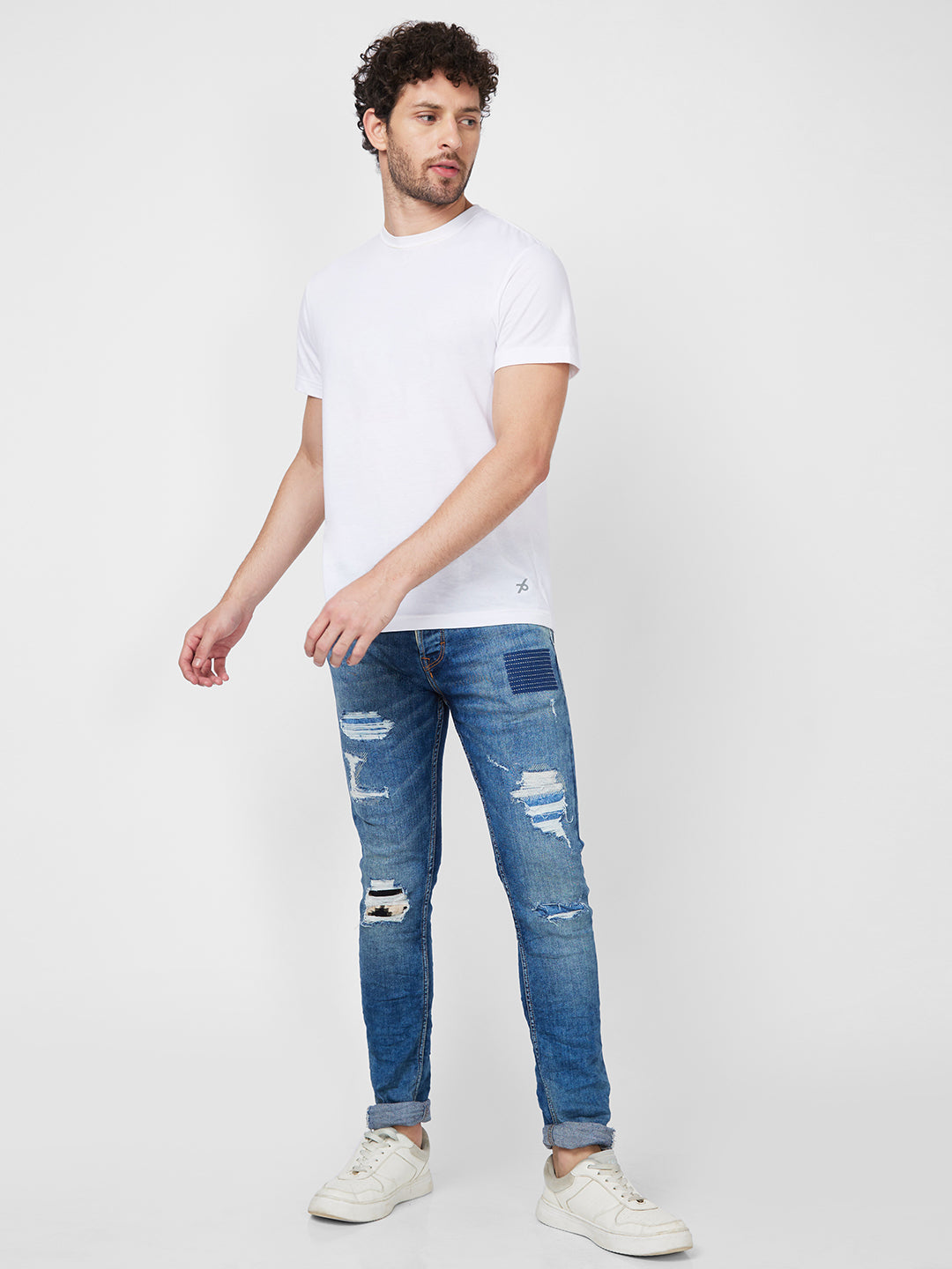 Spykar Low Rise Slim Fit Blue Jeans For Men