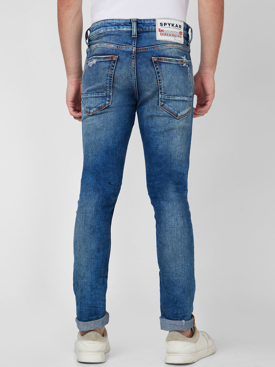 Spykar Low Rise Slim Fit Blue Jeans For Men