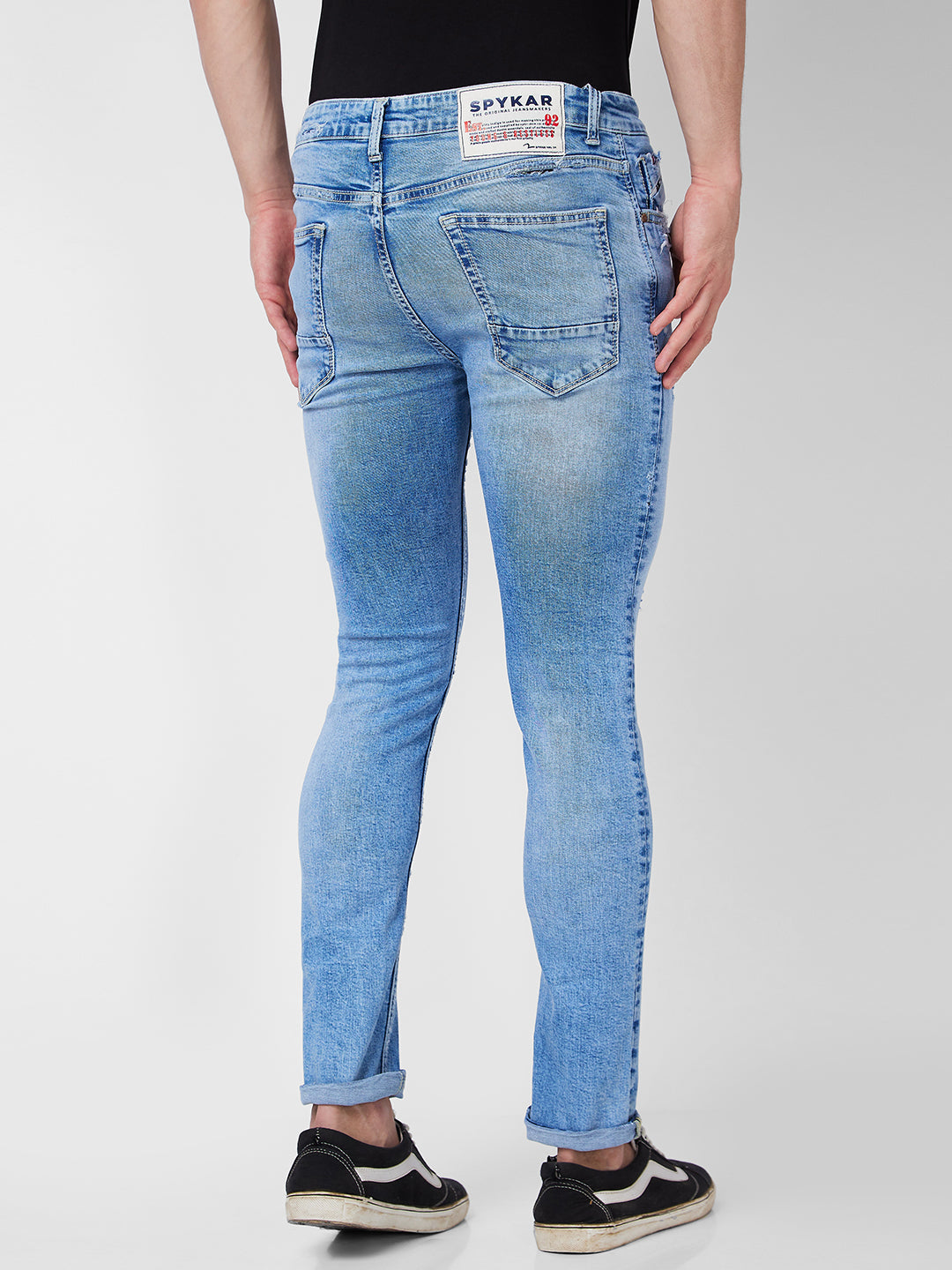 Spykar Low Rise Slim Fit Blue Jeans For Men