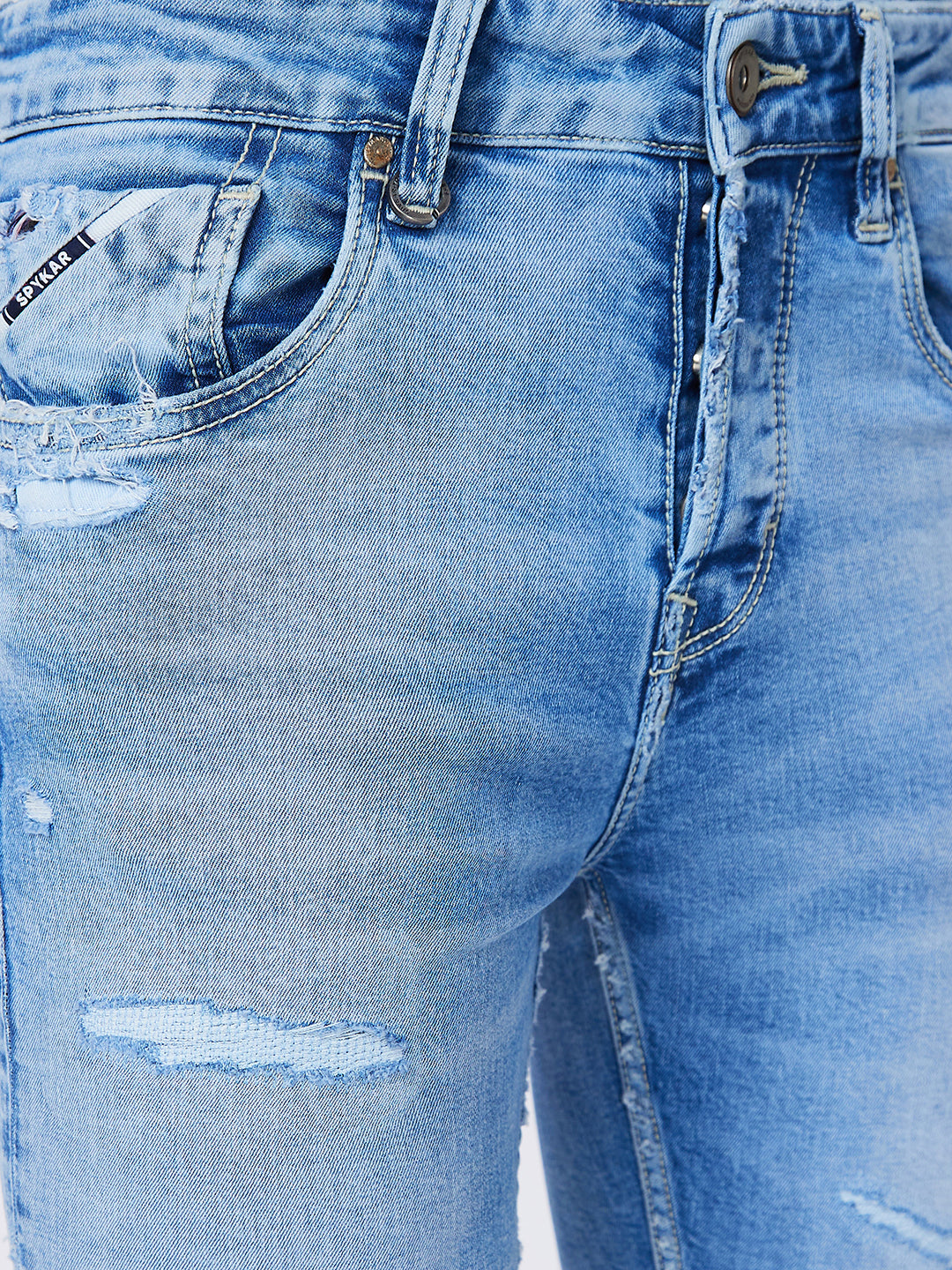 Spykar Low Rise Slim Fit Blue Jeans For Men