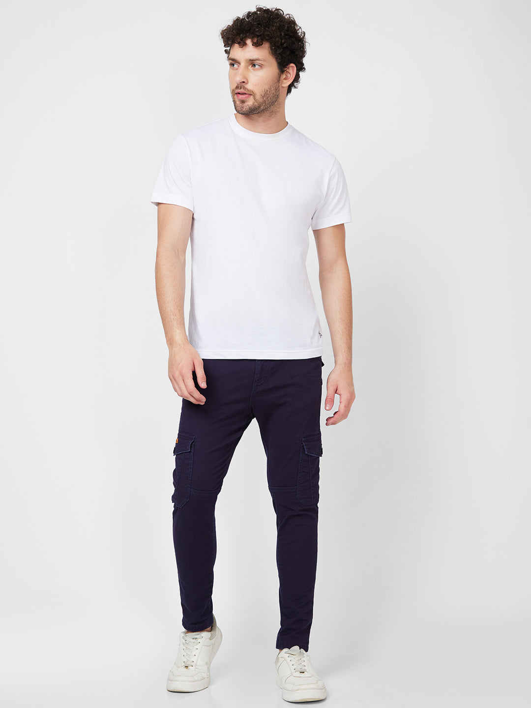 Spykar Mid Rise Regular Fit Blue Jeans For Men