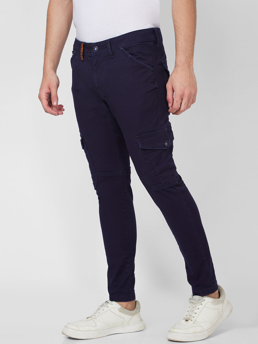 Spykar Mid Rise Regular Fit Blue Jeans For Men