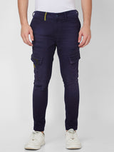 Spykar Mid Rise Regular Fit Blue Jeans For Men