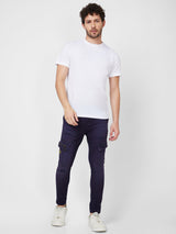 Spykar Mid Rise Regular Fit Blue Jeans For Men