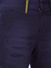 Spykar Mid Rise Regular Fit Blue Jeans For Men