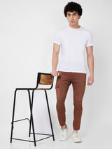 Spykar Mid Rise Regular Fit Brown Jeans For Men