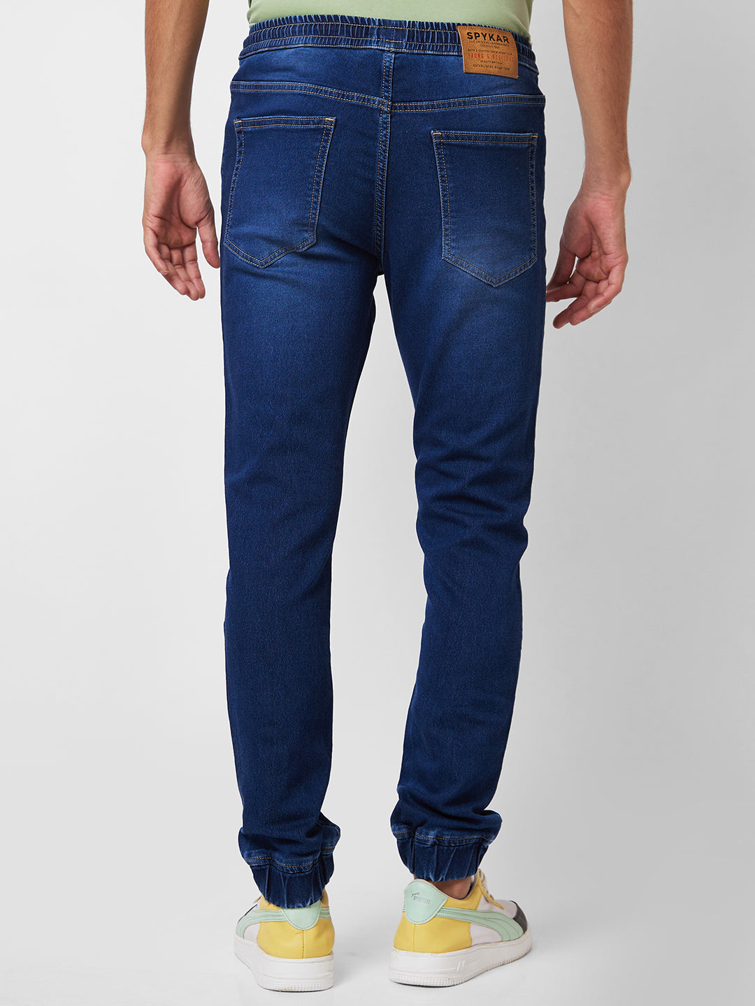 Spykar High Rise  Regular Fit Blue Jeans For Men