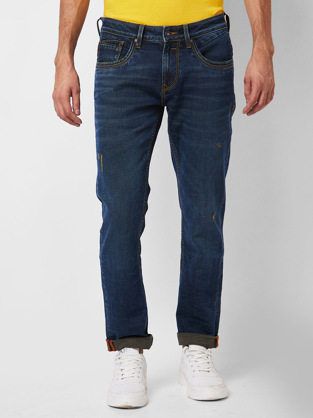 Spykar Low Rise Skinny Fit Blue Jeans For Men